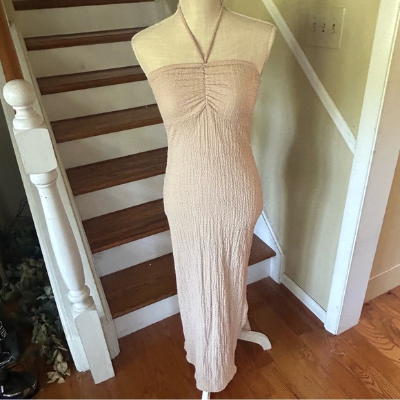 NWT See You Monday LA Beige Halter Bodycon   Beach Cover up/Dress size M Travel - Picture 6 of 11